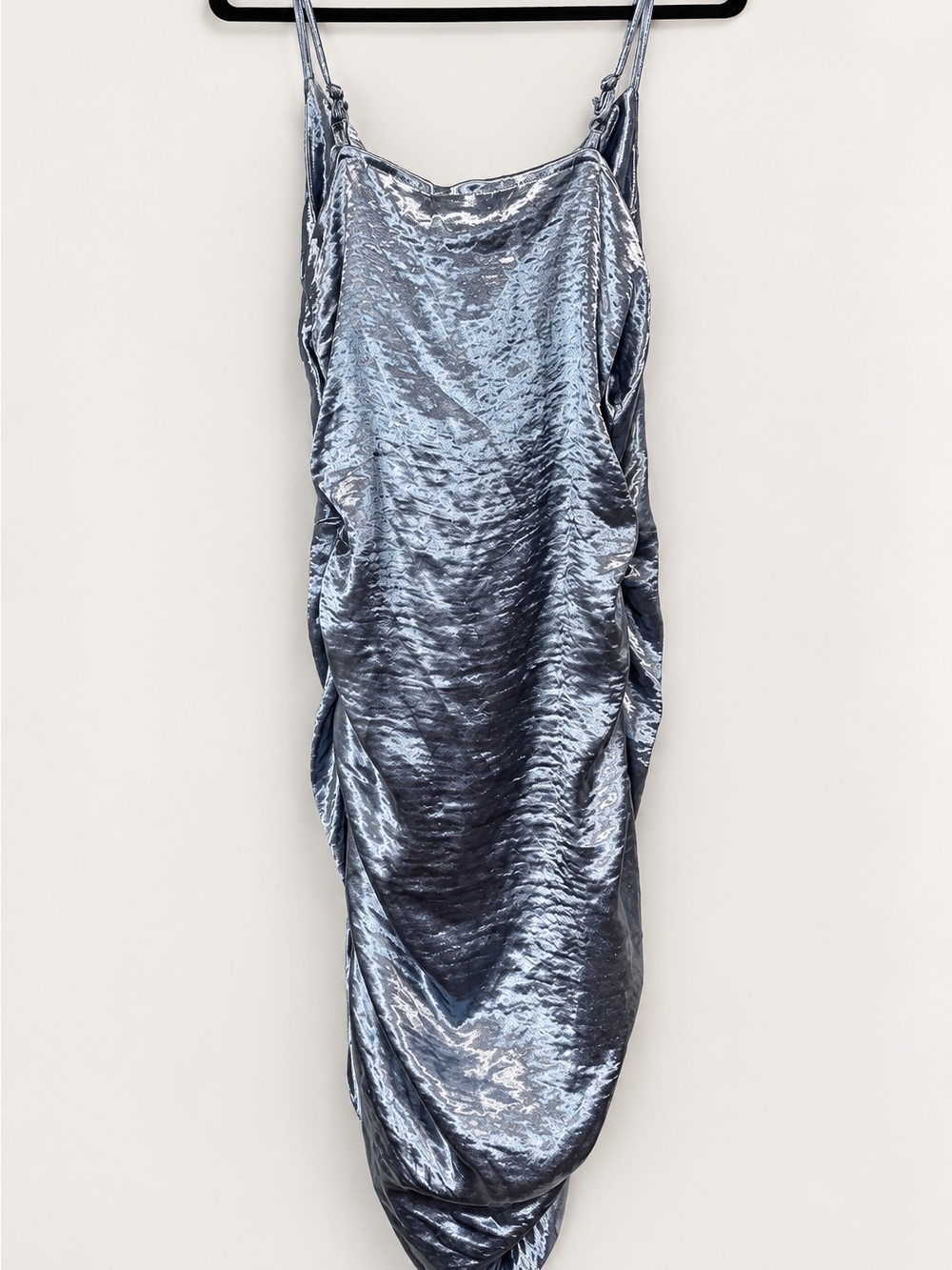 Nasty Gal Metallic Midi Dress in Silver Size 0 NWT
